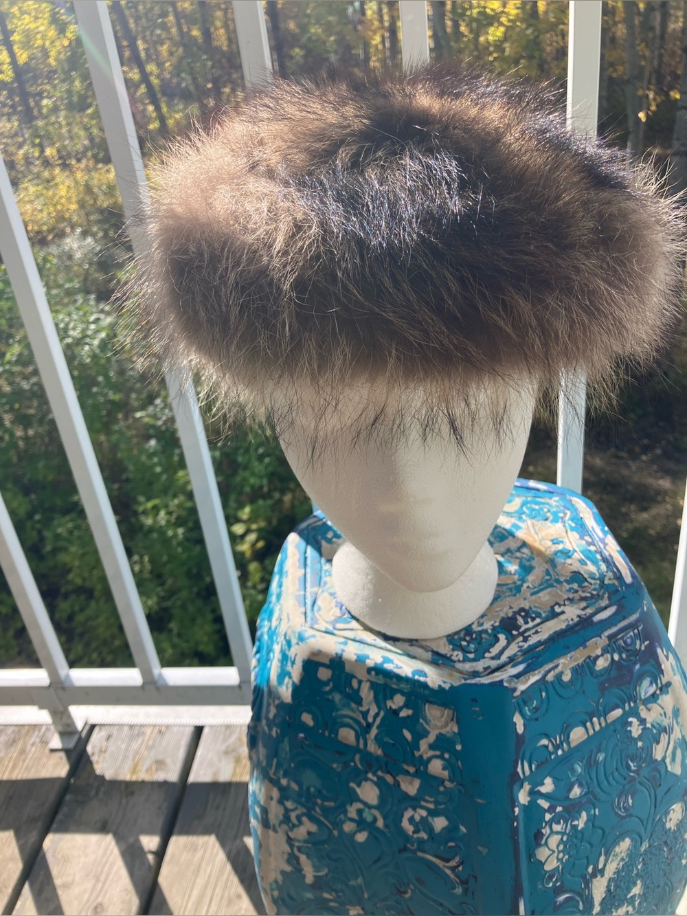 Vintage raccoon cap for those cold winter days